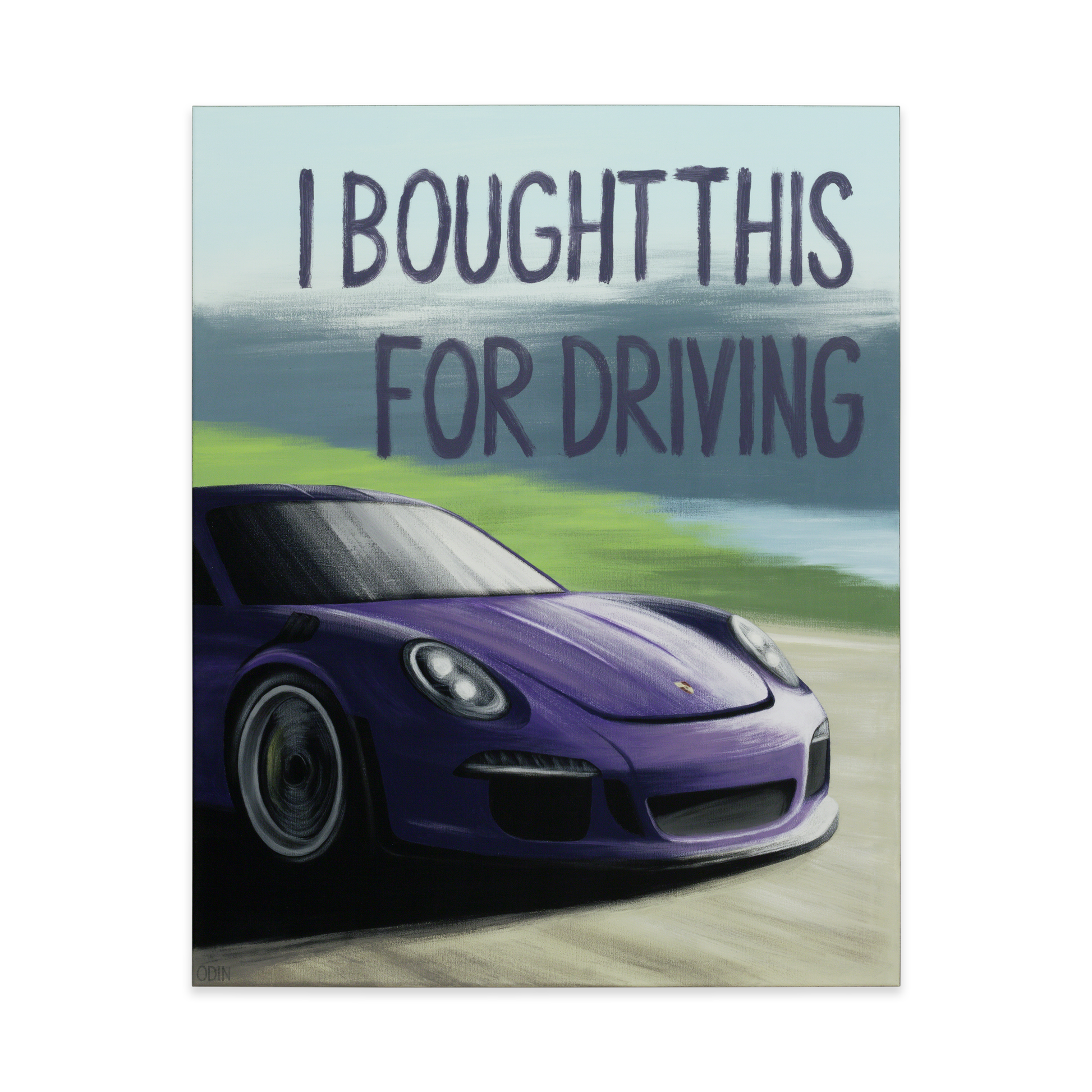 Porsche 911 GT3 RS car painting - original automotive art by artist Odin Larsen