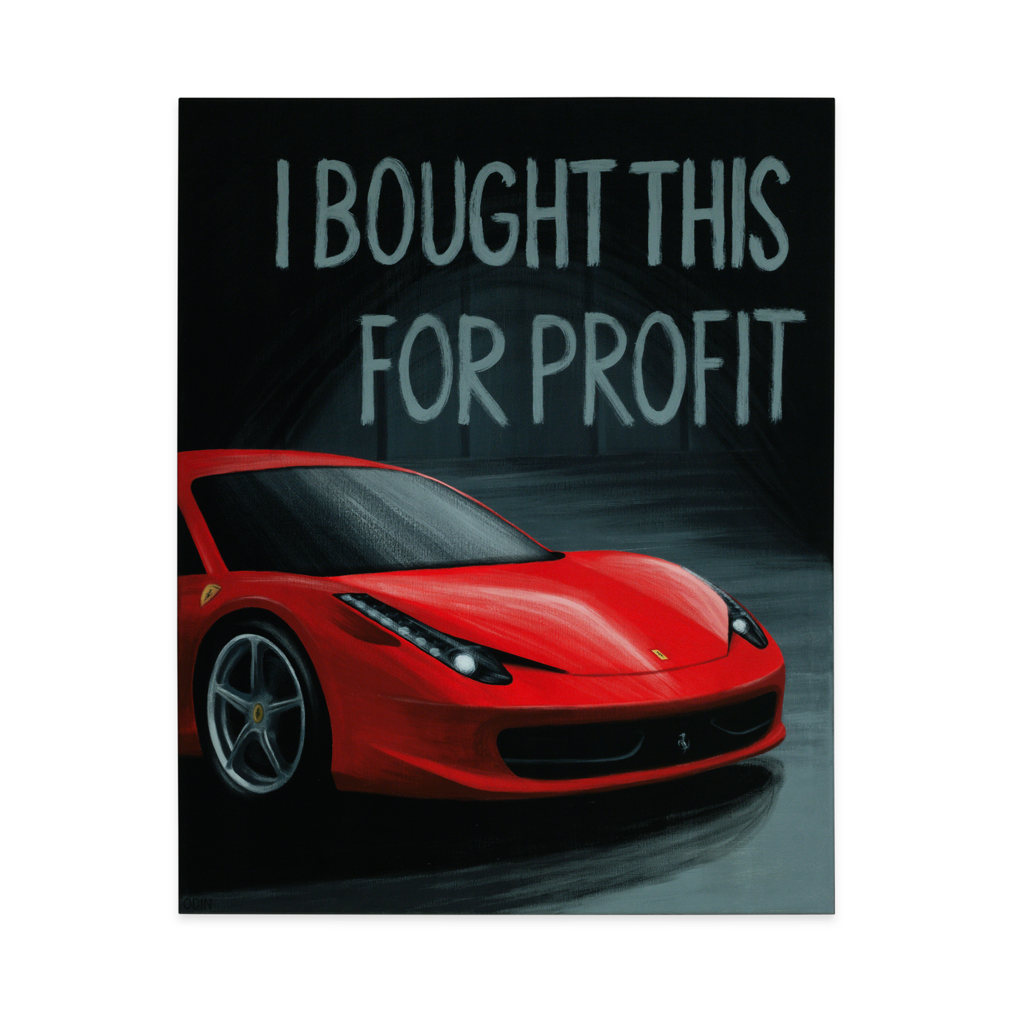 Ferrari 458 car painting - original automotive art by artist Odin Larsen