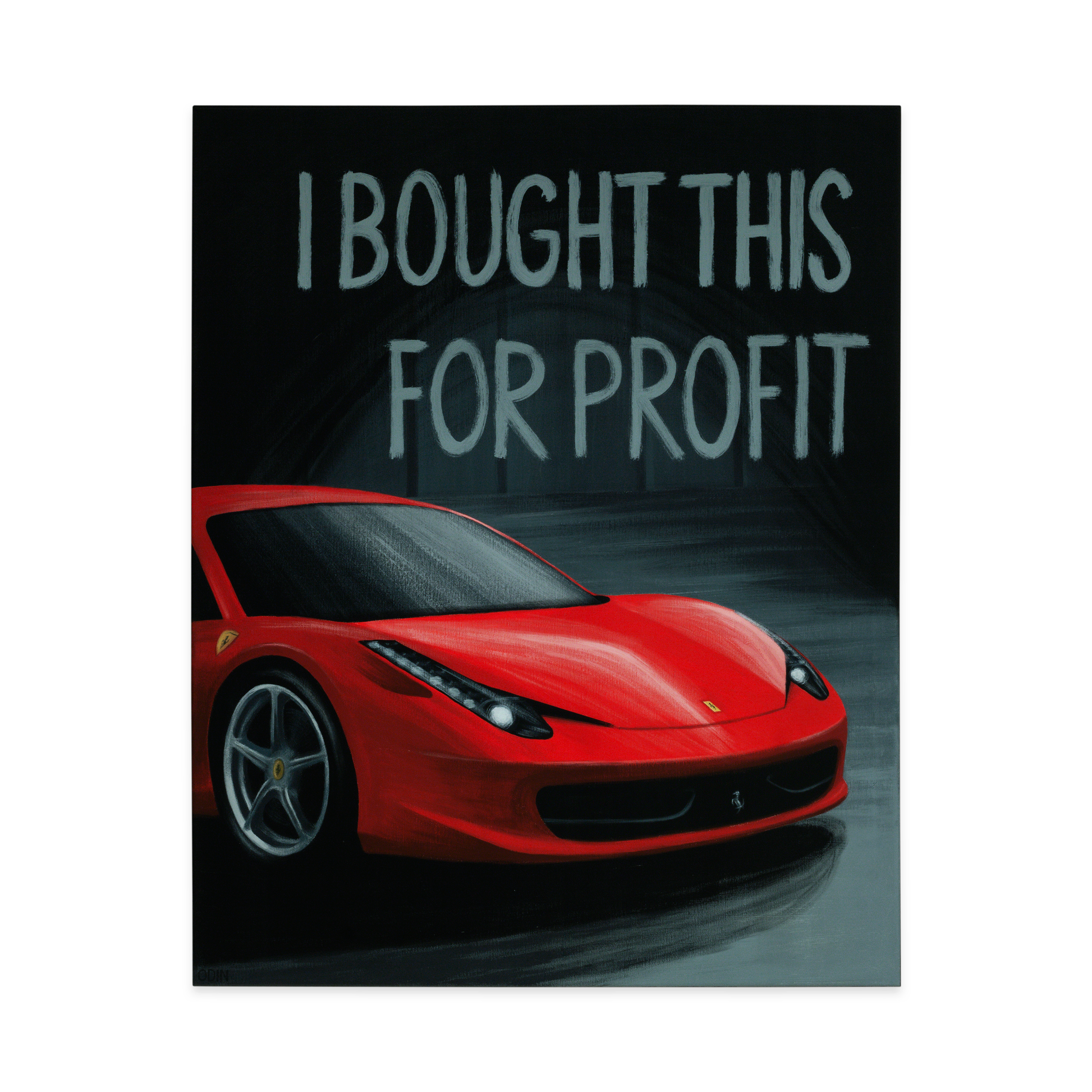 Ferrari 458 car painting - original automotive art by artist Odin Larsen