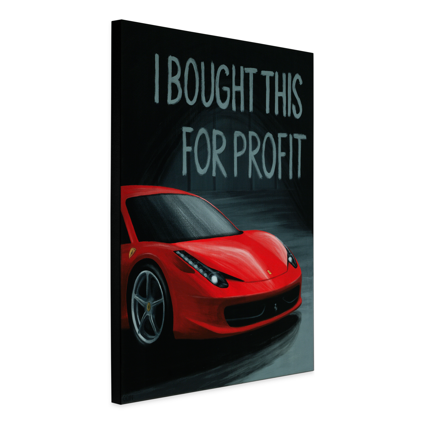 Ferrari 458 car painting - original automotive art by artist Odin Larsen