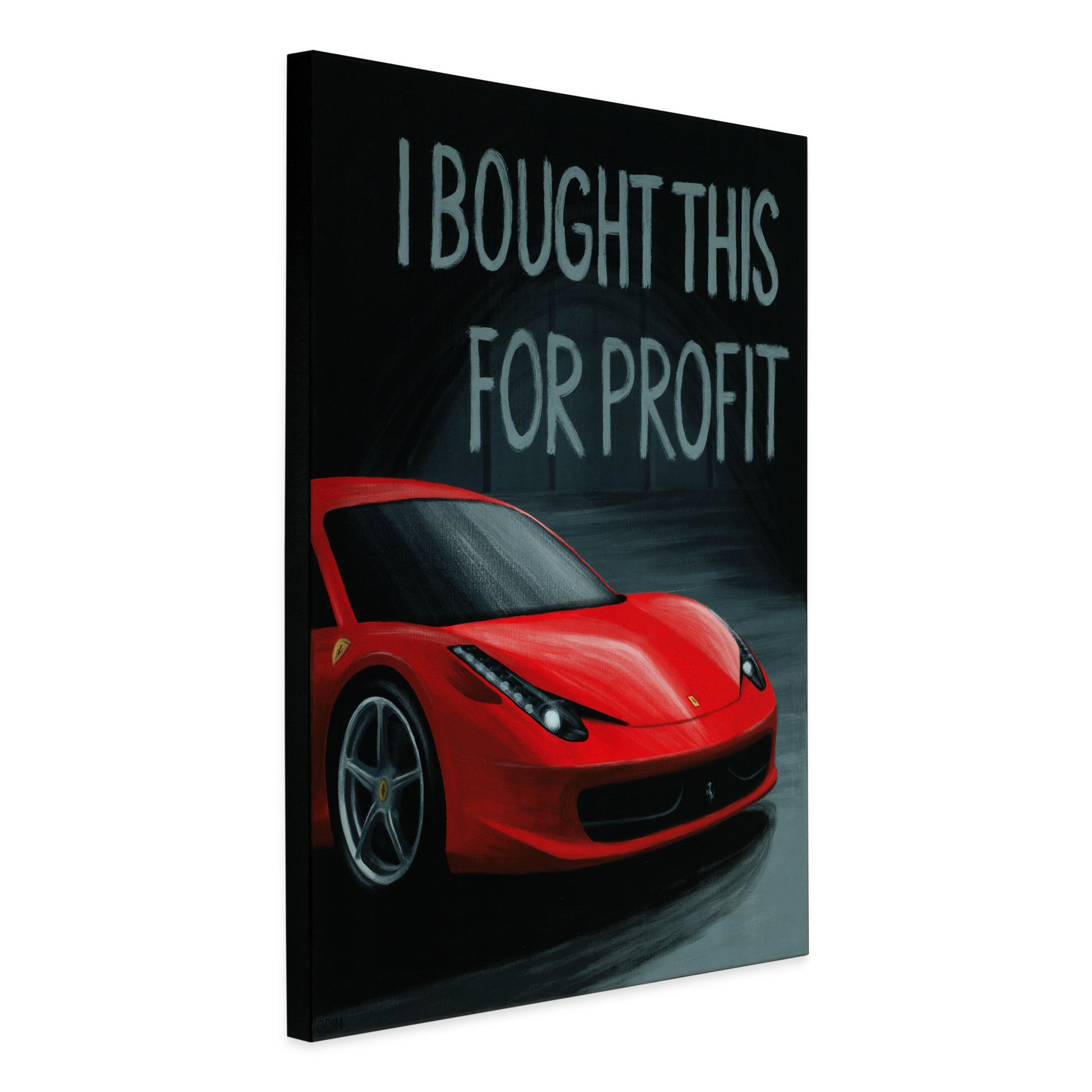 Ferrari 458 car painting - original automotive art by artist Odin Larsen