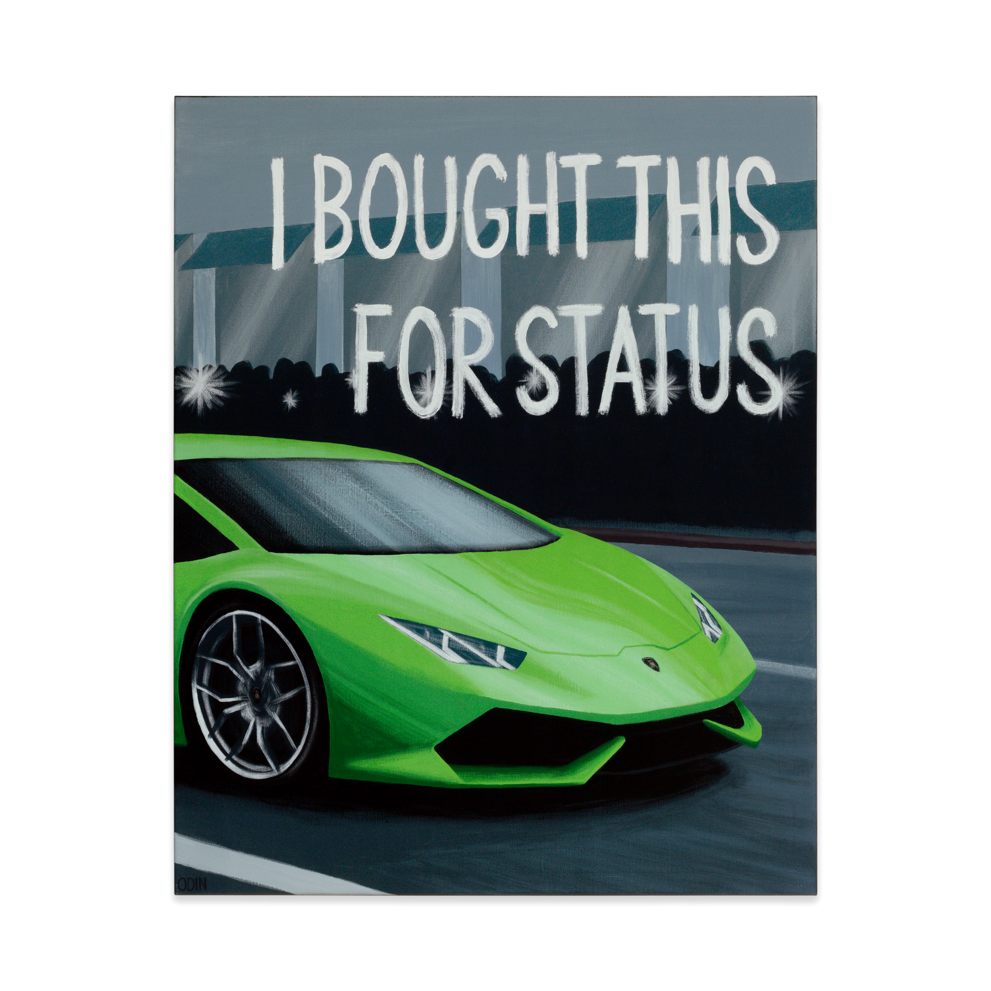 Lamborghini Huracan car painting - original automotive art by artist Odin Larsen