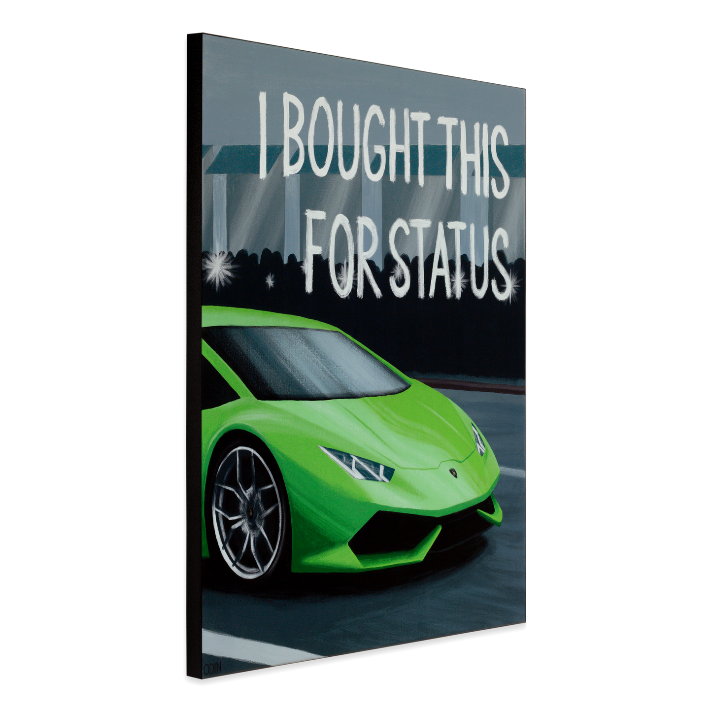 Lamborghini Huracan car painting - original automotive art by artist Odin Larsen
