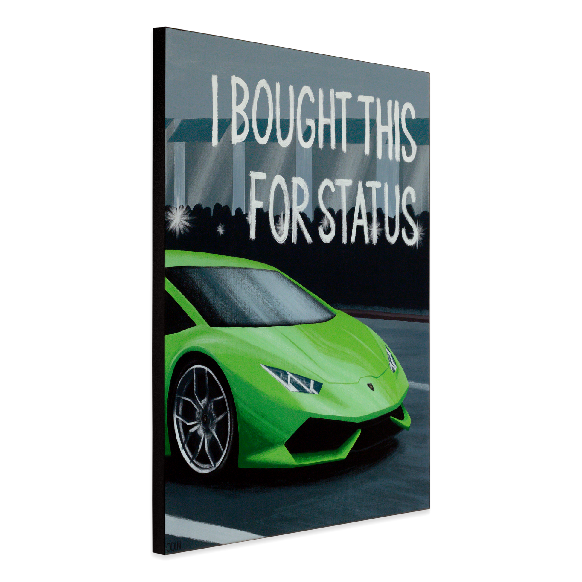 Lamborghini Huracan car painting - original automotive art by artist Odin Larsen