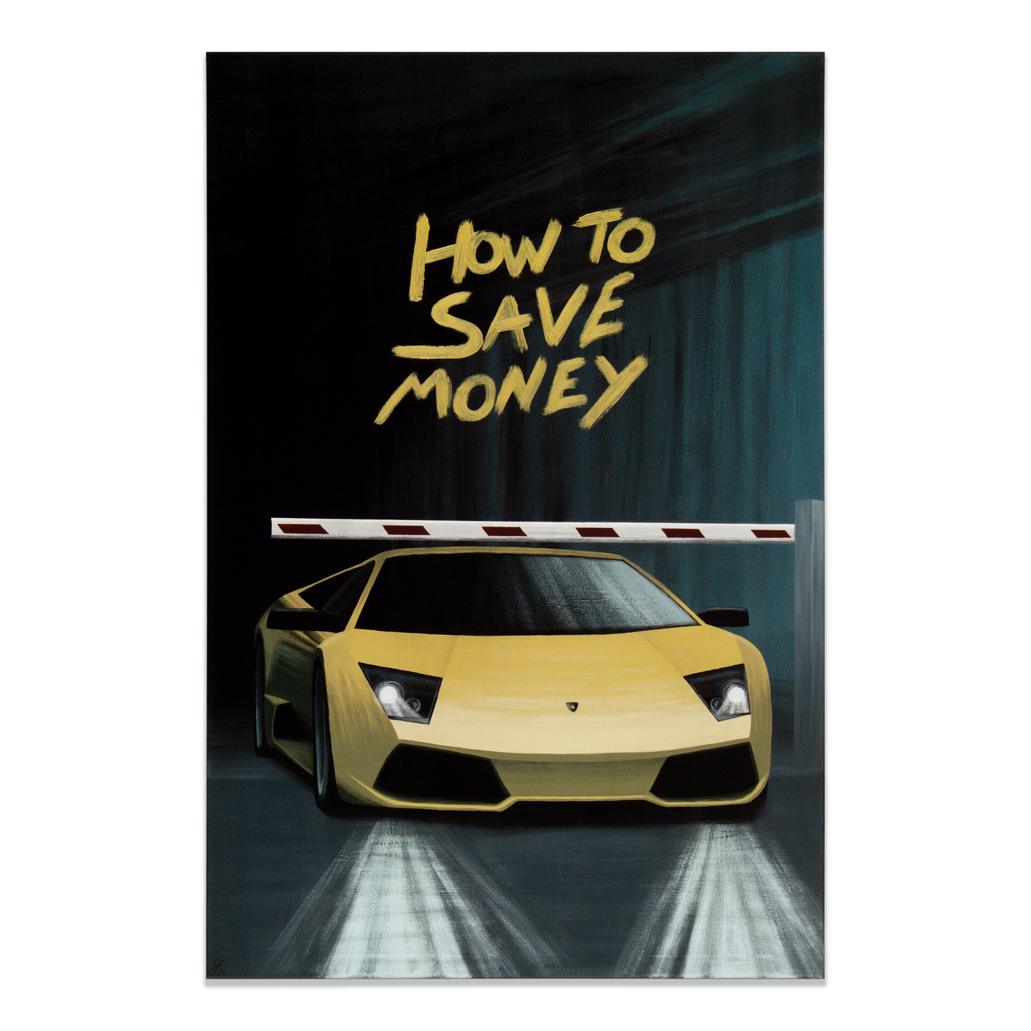 Lamborghini Murcielago car painting - original automotive art by artist Odin Larsen