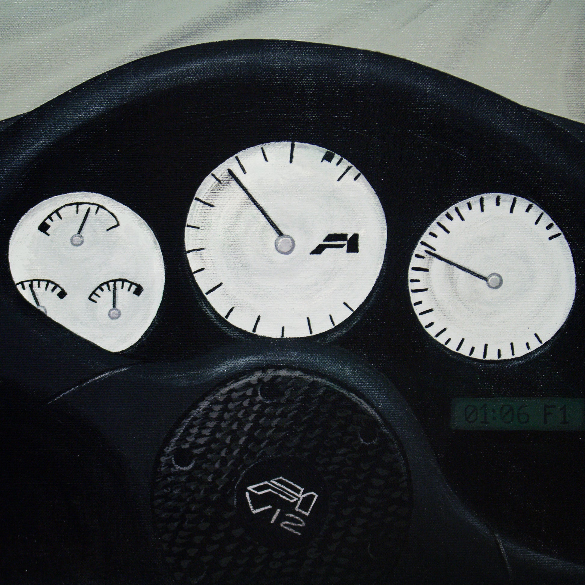 McLaren F1 car painting - original automotive art by artist Odin Larsen