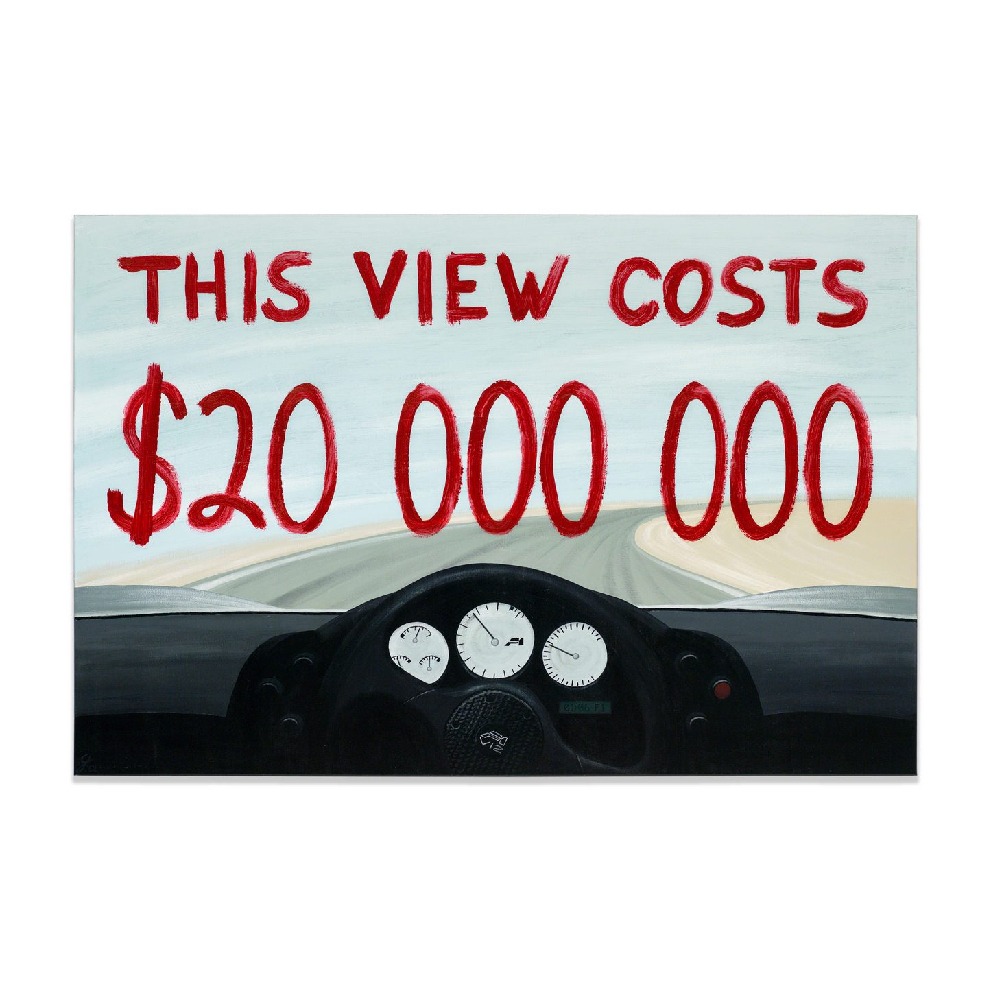 McLaren F1 car painting - original automotive art by artist Odin Larsen