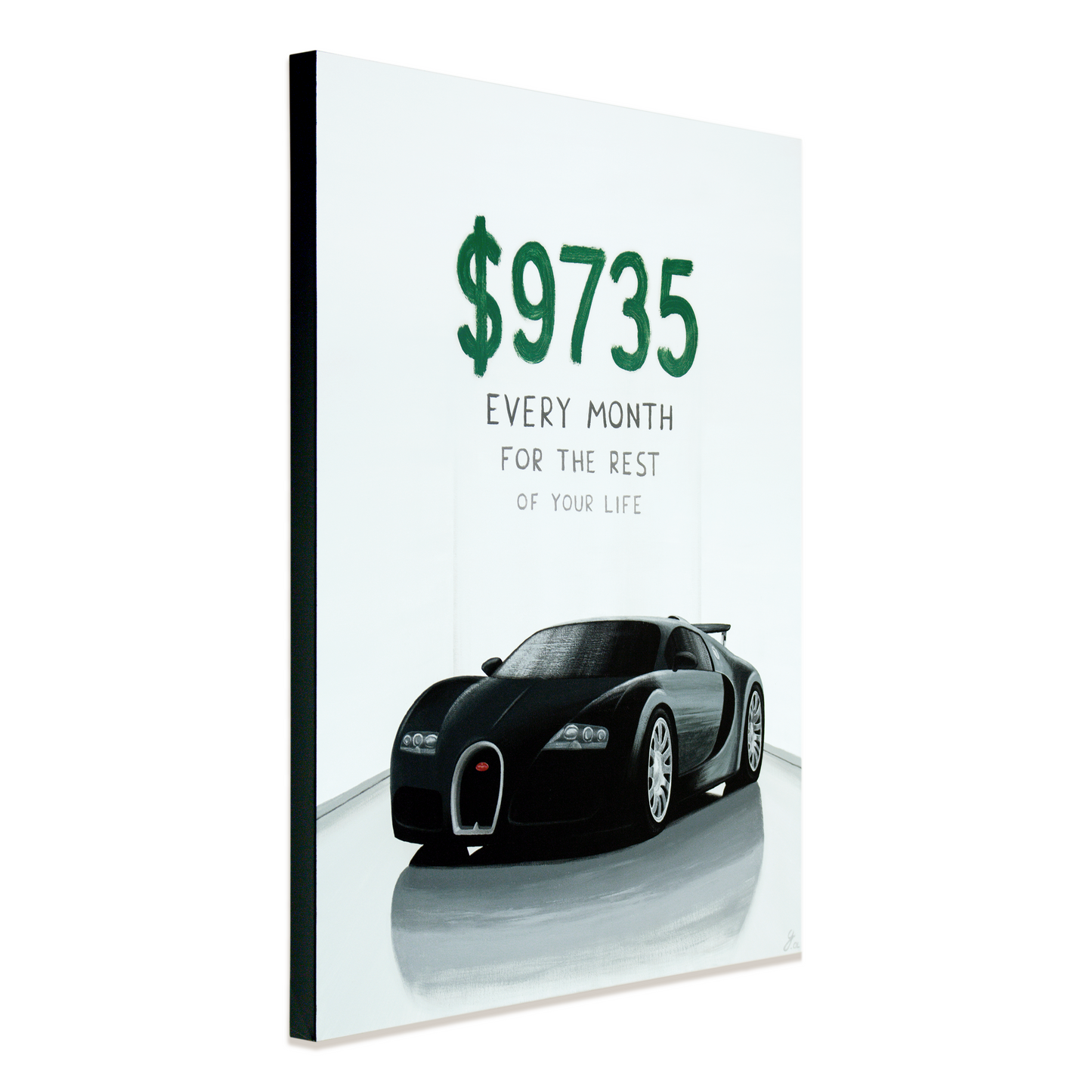 Bugatti Veyron car painting - original automotive art by artist Odin Larsen